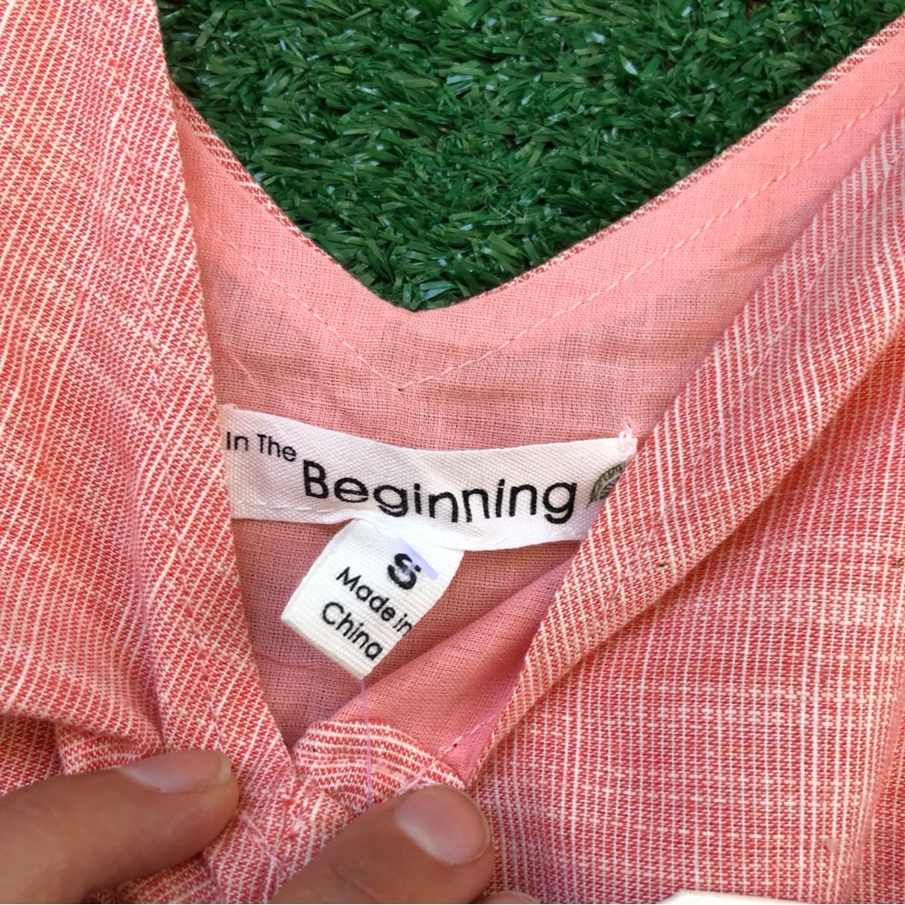 In The Begining Spaghetti Strap Cotton Romper Size S - Picture 5 of 6